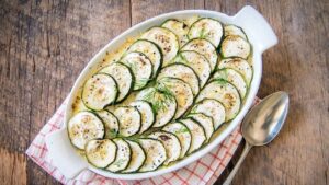 brandade kabeljauw en courgette