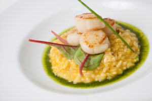 risotto met ananas en coquilles