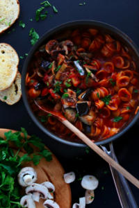 pasta met aubergine