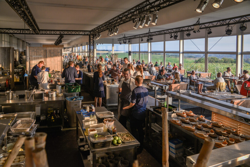 wijnrestaurant op het land keuken