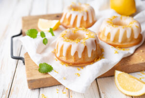 Mini citroen bundt cakejes dessert